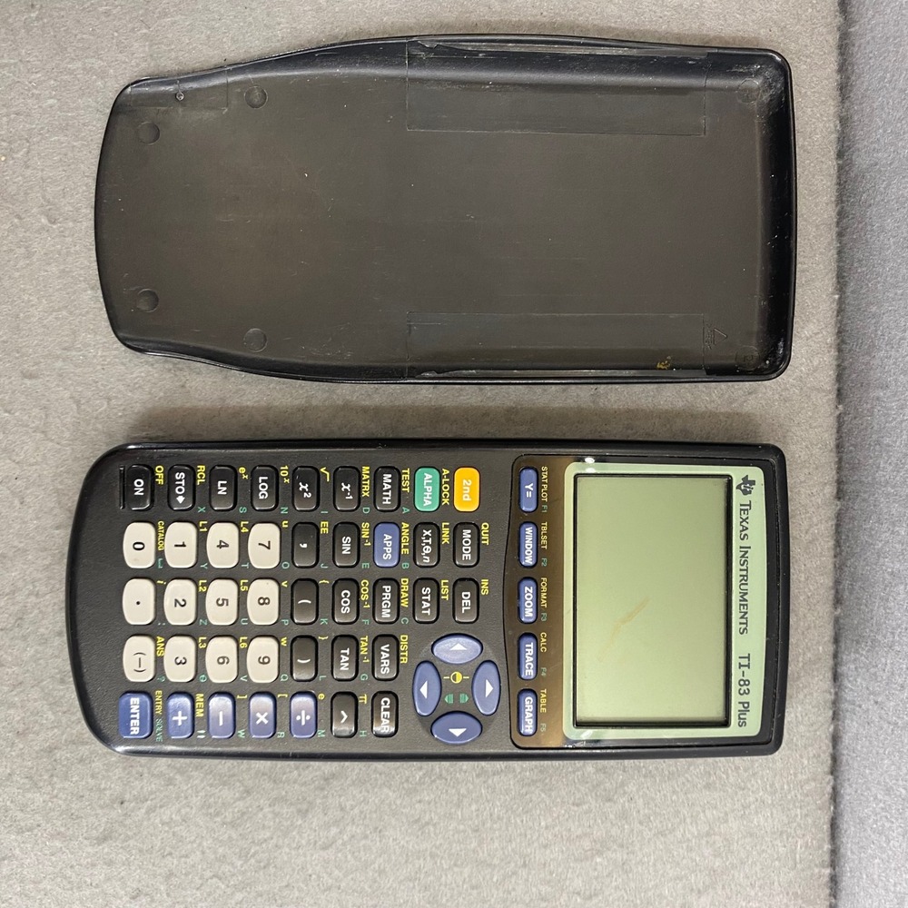 Texas Instruments TI-83 Plus Graphing Calculator Black with Slide Cover